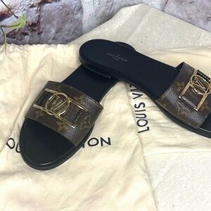 Louis Vuitton Monogram Mule Brown Slide Sandals 8.5